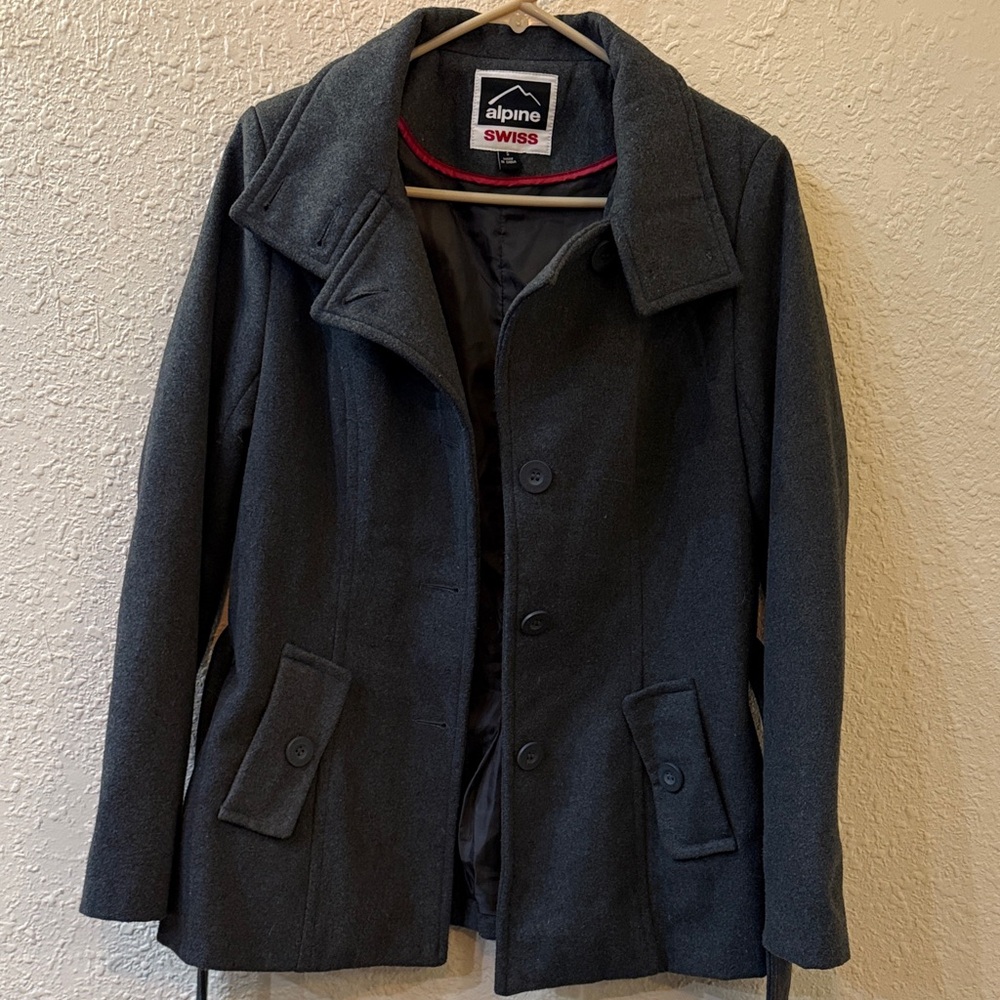 Alpine Swiss Charcoal Button-Up